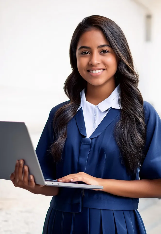 Students of Mahalakshmi College for Girls on campus