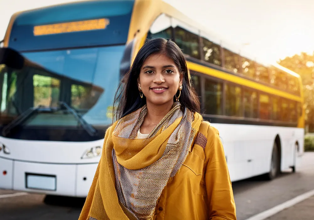 College bus fleet of Mahalakshmi College